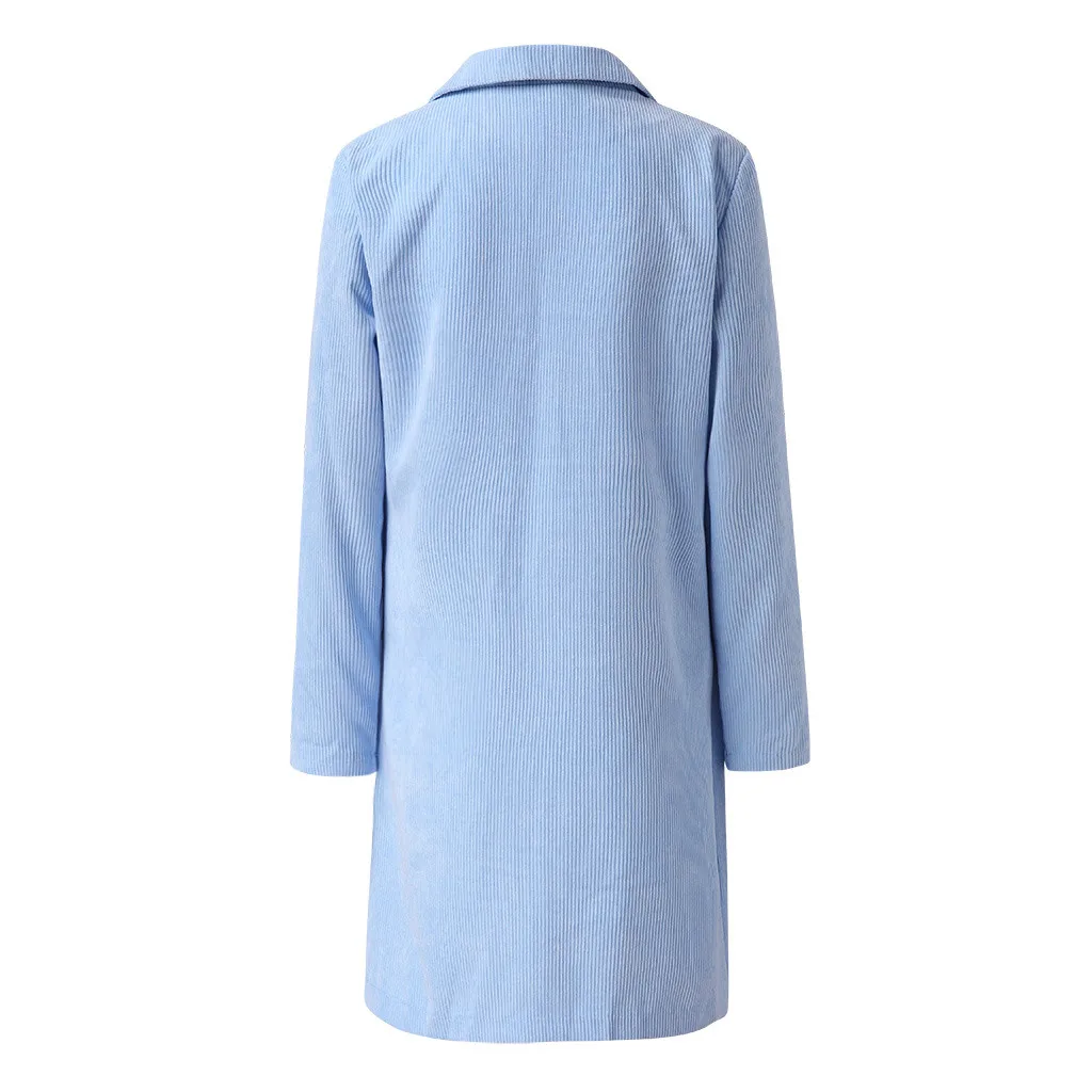 Женское шерстяное пальто средней длины на пуговицах однотонное модное с