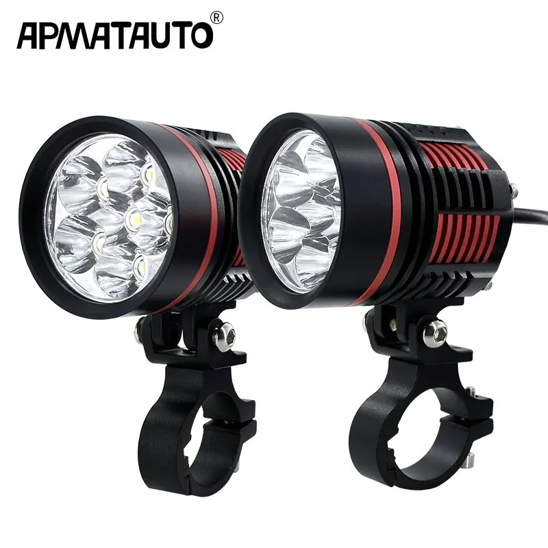 2 шт. L6T мотоциклетная фара 60 Вт 12000LM LED для езды на мотоцикле прожектор