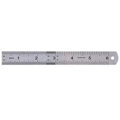 

1 шт. 15 см Двусторонняя Нержавеющая сталь инструмент для измерений прямая Линейка 6 дюйм (ов)