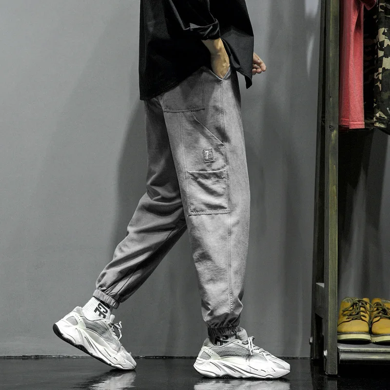 Новинка Осенние повседневные брюки Мужская мода в гонконгском стиле Молодежные