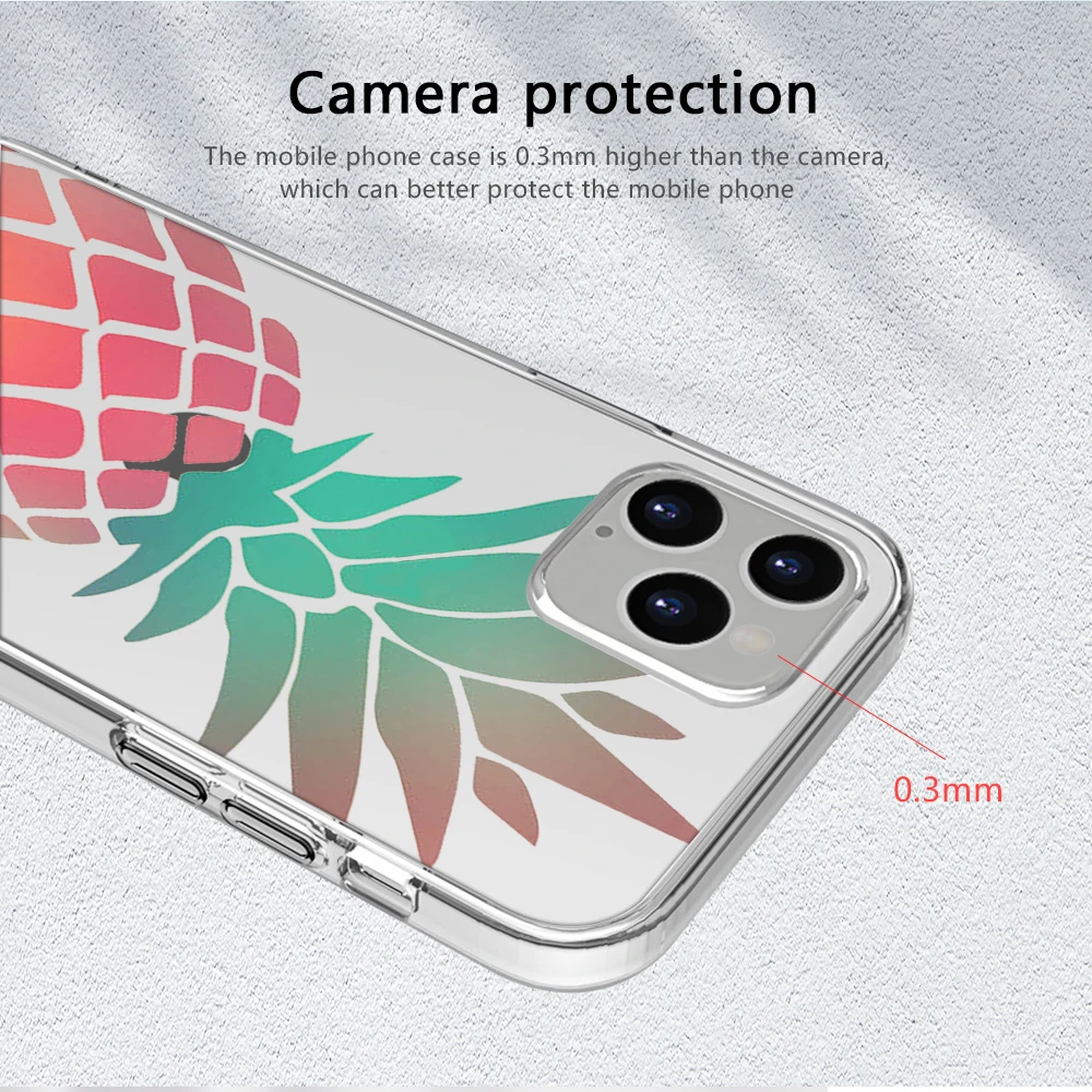 

Pineapple Fruit Funda Case for IPhone 12 Pro Case for IPhone 12 11 Pro XR XS Max Mini 7 X 8 6 6S Plus 5S SE 2020 Silicone Coque