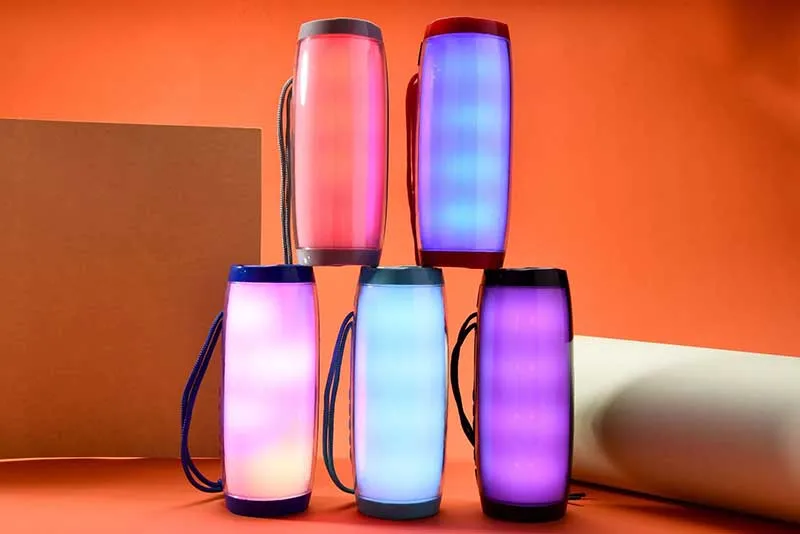 Светодиодный импульсный Портативный беспроводной Bluetooth динамик стерео Bluetooth динамик s 5,0 Портативная колонка сабвуфер Мини компьютерный динамик