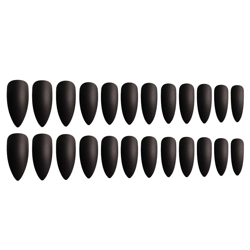 24 шт. накладные ногти с острым носком съемные наконечники для наращивания ногтей