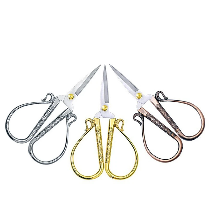 

Stainless Steel Vintage Golden Scissors High Quality Embroidery Scissors DIY Sewing Supplies and Accessories Needlework Scissors