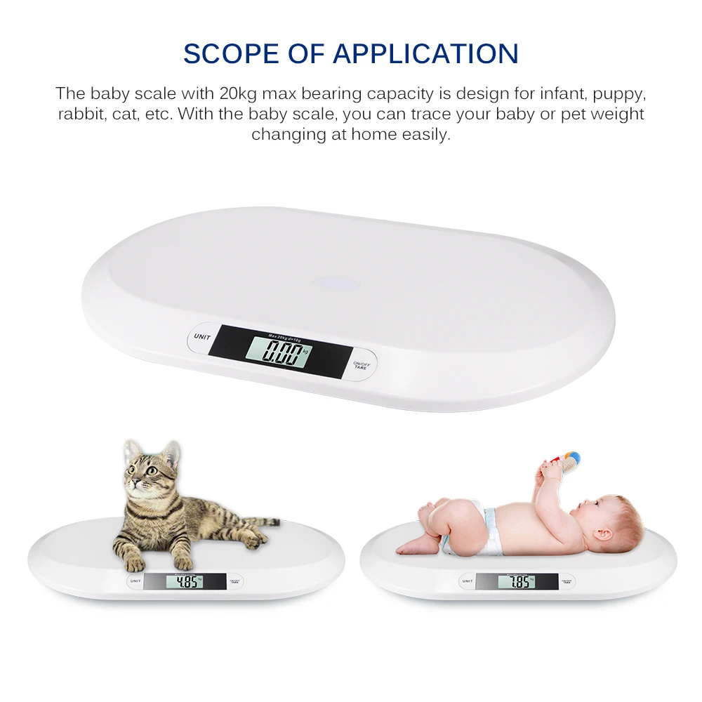 

Electronic Digital Baby Pet Scale Infant Pet Weighing Scales Small Animal Kittens Puppy Rabbits Display Measure Tool