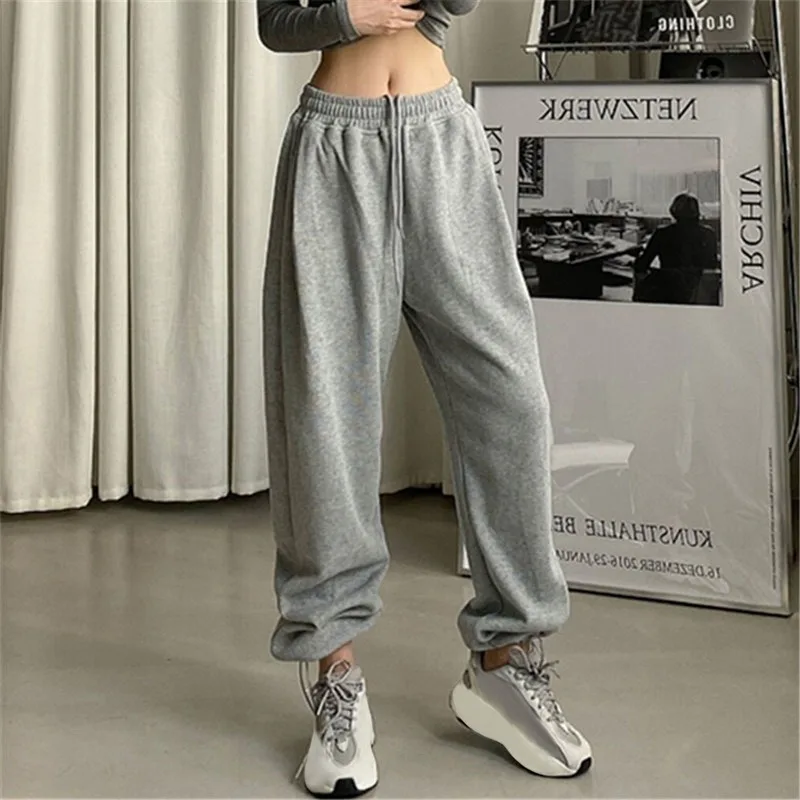 

Women Pants 2021 Jogging Sweatpants Baggy Sports Pants Jogger High Waist Harem Pants Casual Loose Female Trousers Streetwear