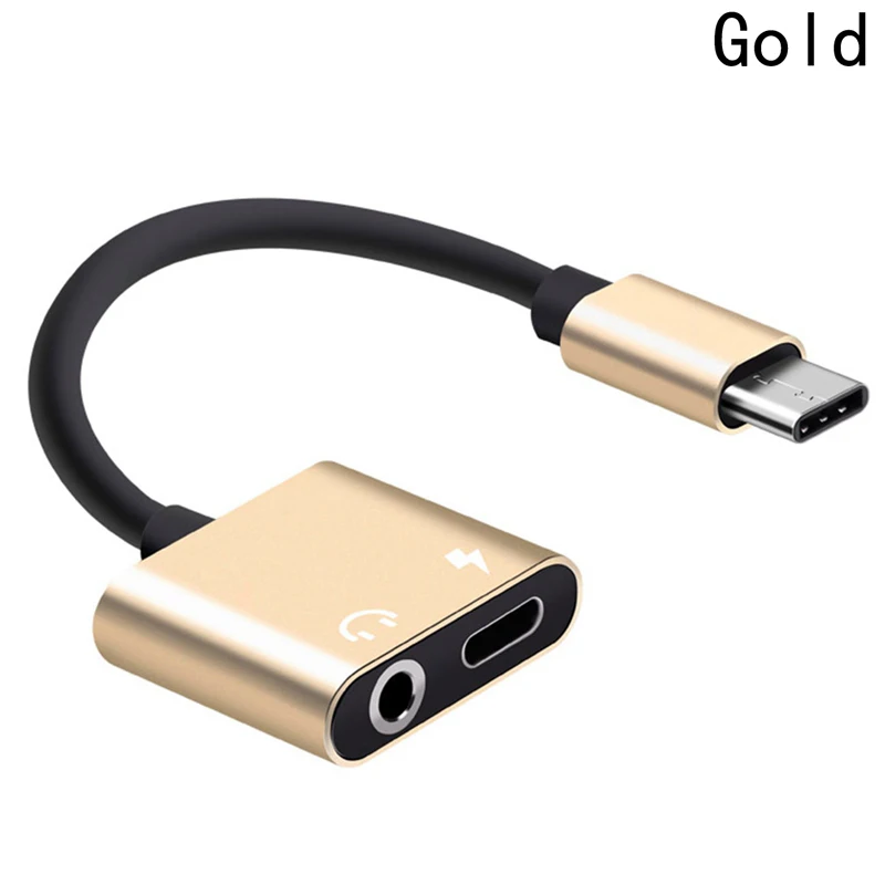 Адаптер Usb Type C зарядное устройство аудиокабель 2 в 1 разъем Type-C на 3 5 мм