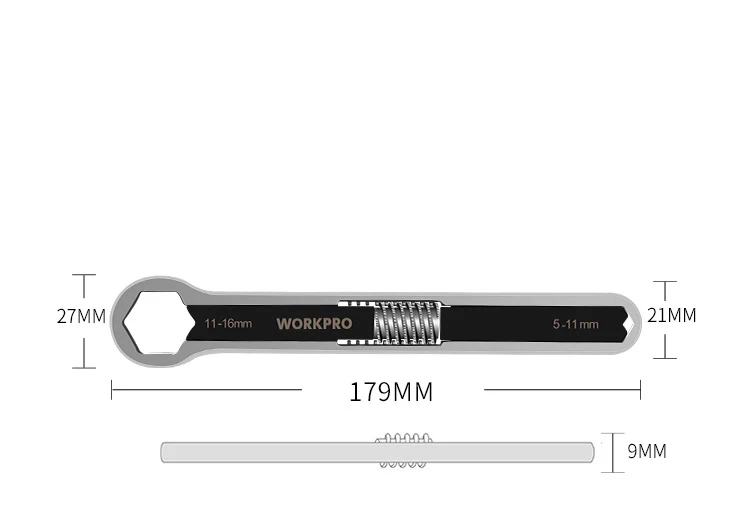 

Гаечный ключ с регулируемым размером, многофункциональный инструмент с двумя головками и шестигранником, 27 мм, для ремонта автомобилей