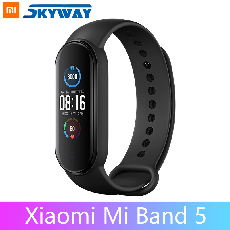 В наличии Оригинальные Xiaomi Mi Band 5 умные Miband 3 Цвет экран Смарт Браслет сердечного
