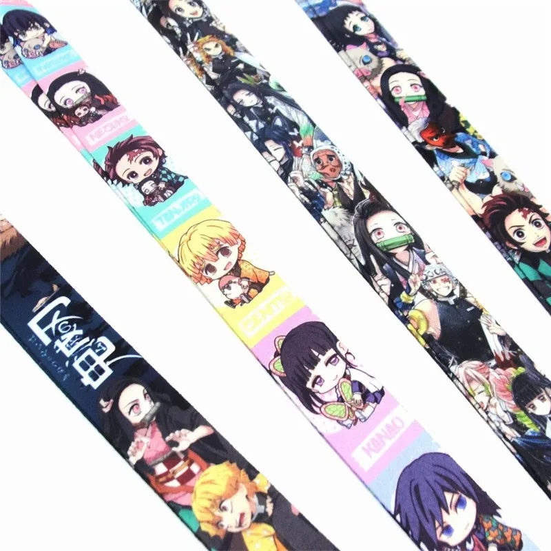 

Новый горячий аниме рассекающий демонов: Kimetsu no Yaiba шнурок ID держатель для ключей шейный ремешок