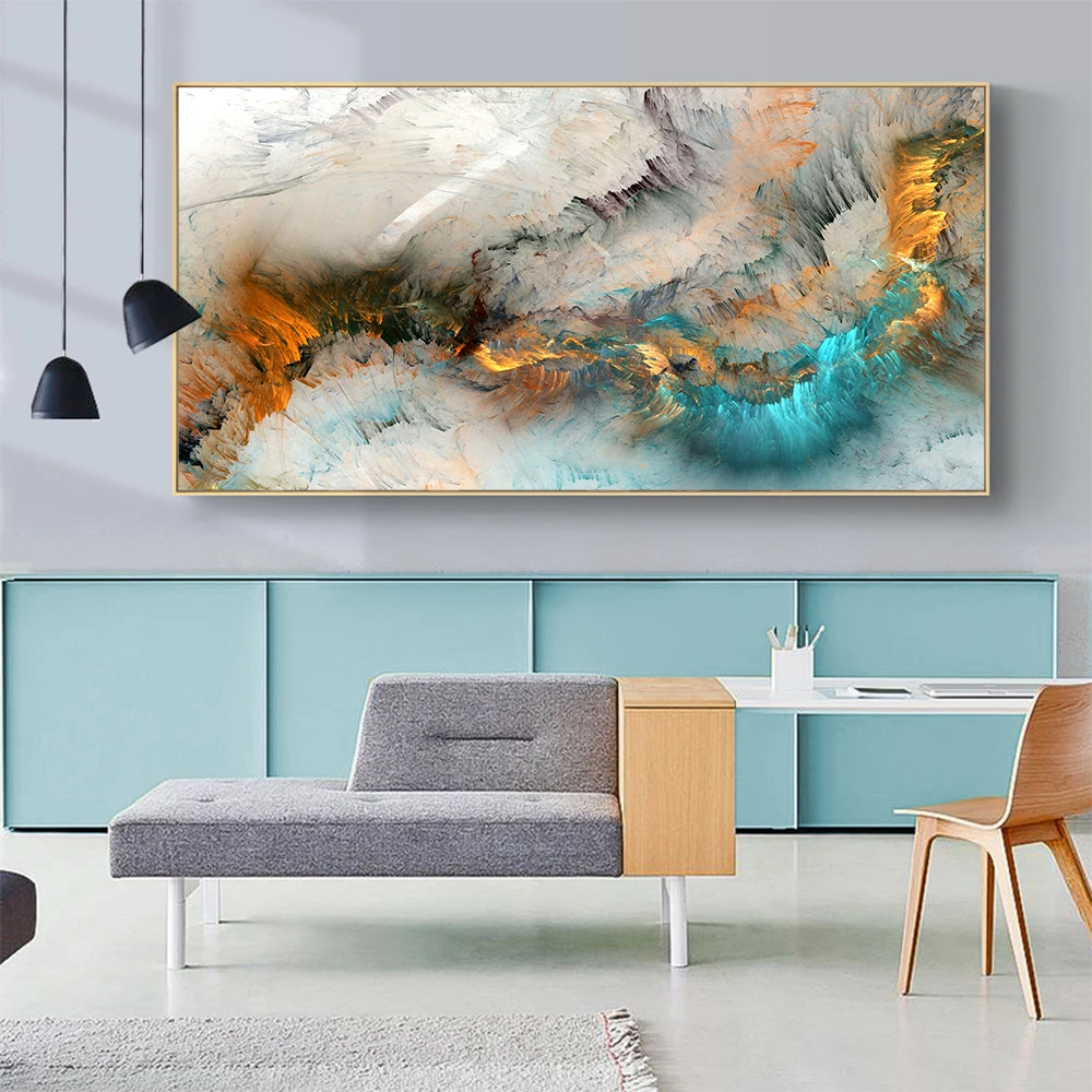 AHPAINTING дома картины облако абстрактные на холсте Wall Art Печать плакатов для