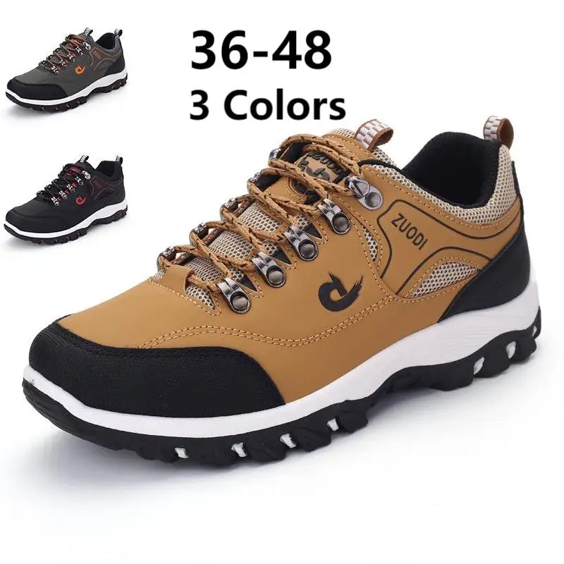 

Four Seasons + Net Surface Fashion Korean Version Personality Outdoor Casual Breathable Hiking Shoes Men Large Size