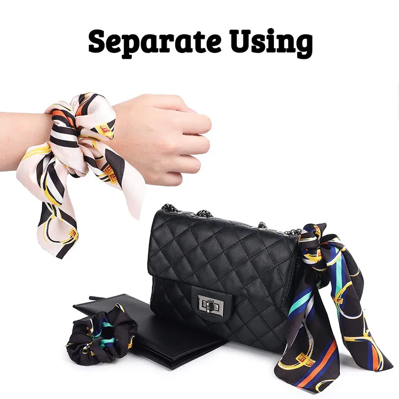 Резинка для волос женская с цветочным принтом модная эластичная заколка в