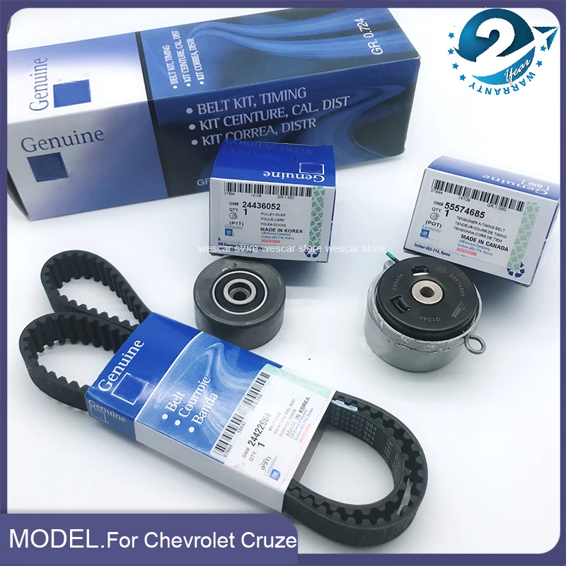 Дешево 3 шт./компл. оригинальный комплект натяжителя ремня ГРМ для Chevrolet- AVEO CRUZE ORLANDO OPEL ASTRA ZAFIRA OEM 24422964 55574864 24436052