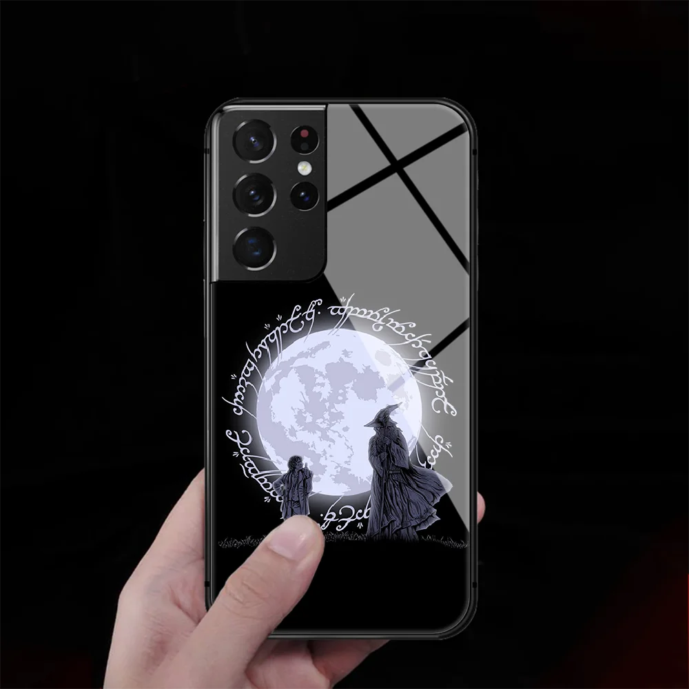 

Ring Movie Tempered Glass Phone Case Cover For Samsung Galaxy S Note 8 9 10 20 21 E FE Plus Uitra Bumper