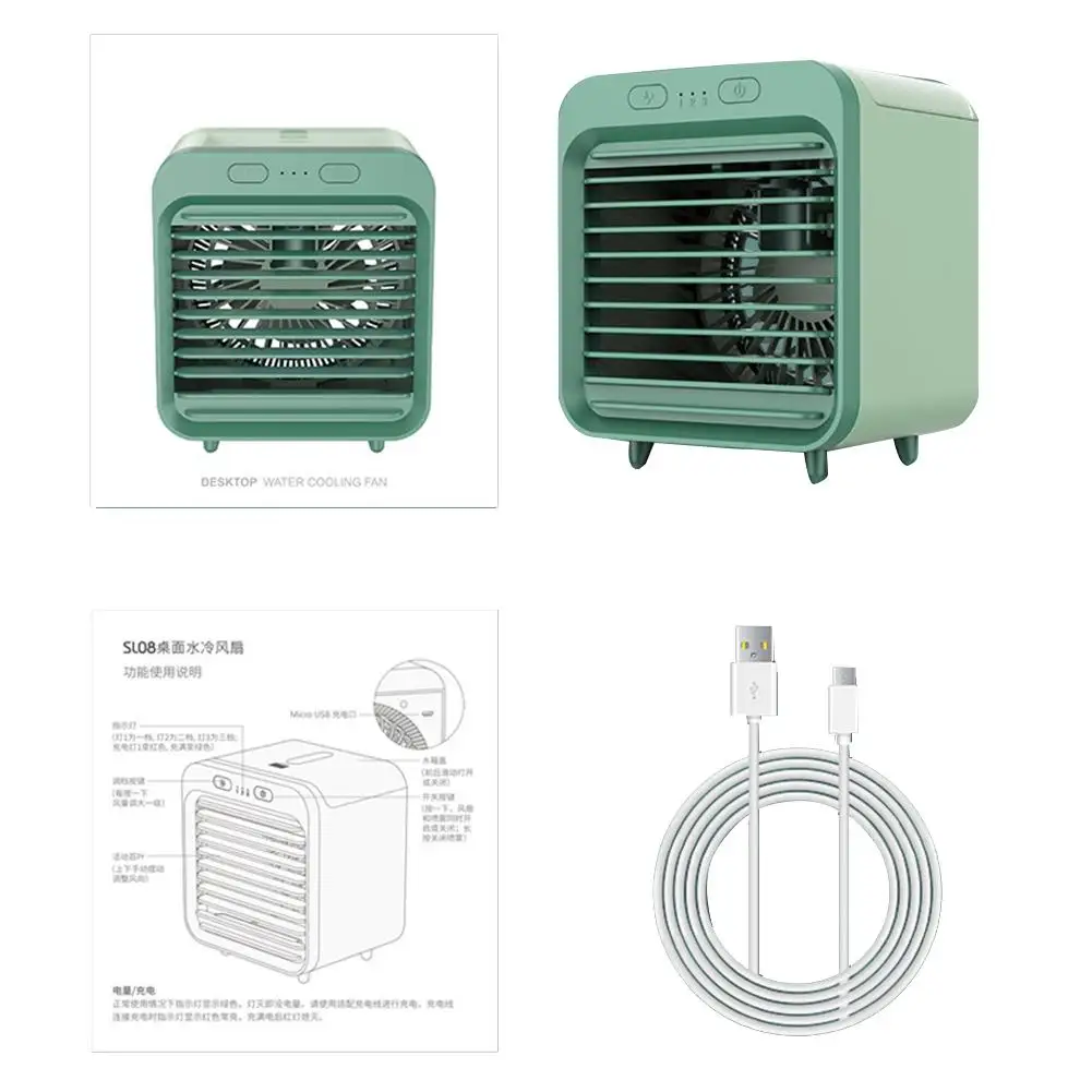 

Portable Air Cooler USB Charging Air Conditioner Fan Desktop Humidifier Cooling Refrigeration Fan for Home Domitory Office Trave