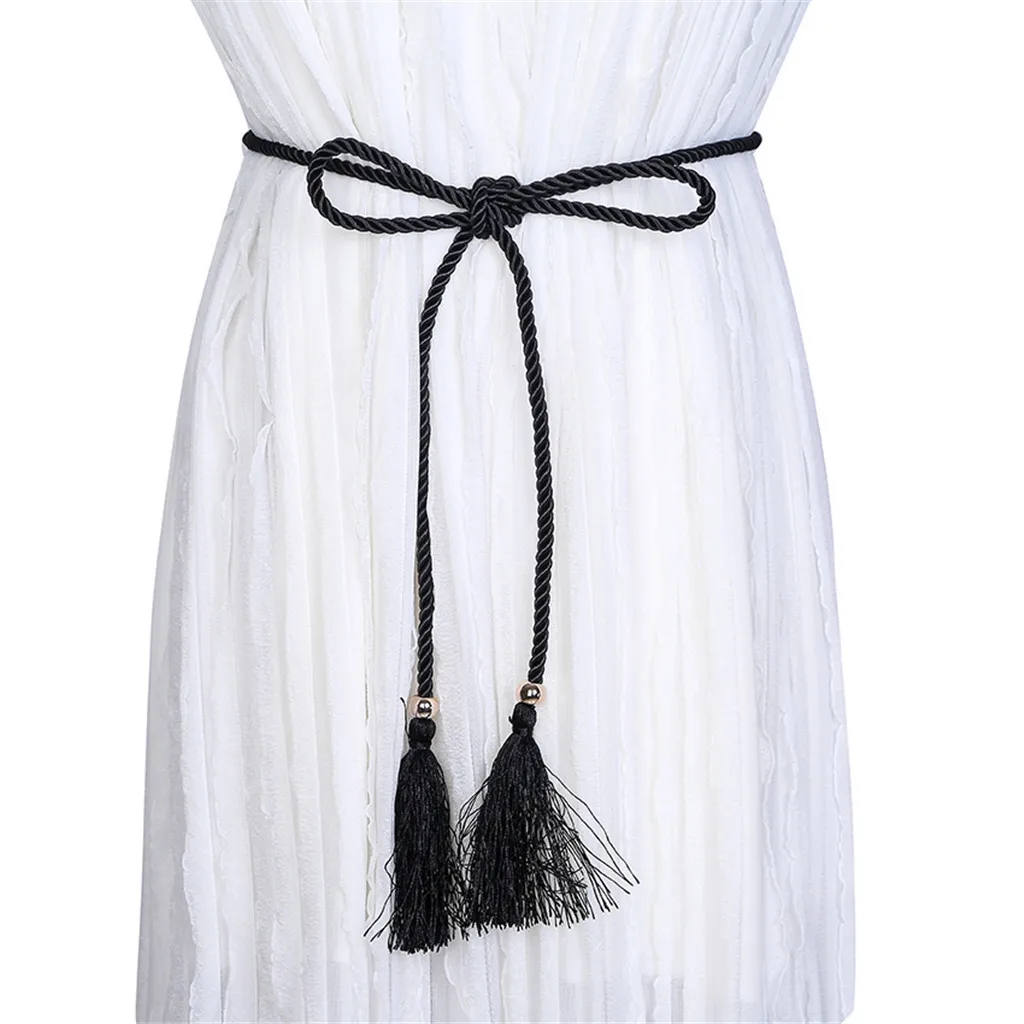 Женский пояс с бусинами элегантный эластичный из искусственной кожи украшенный