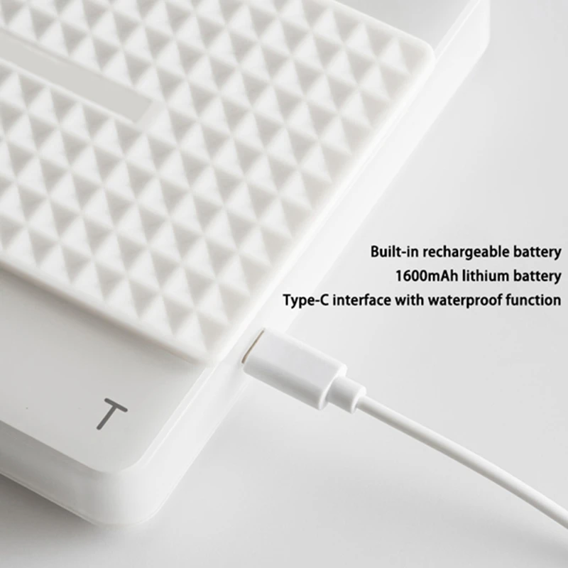 

Electronic Scale , Portable Digital Food Scale with Dual Monitors Coffee Scale Kitchen Scale White