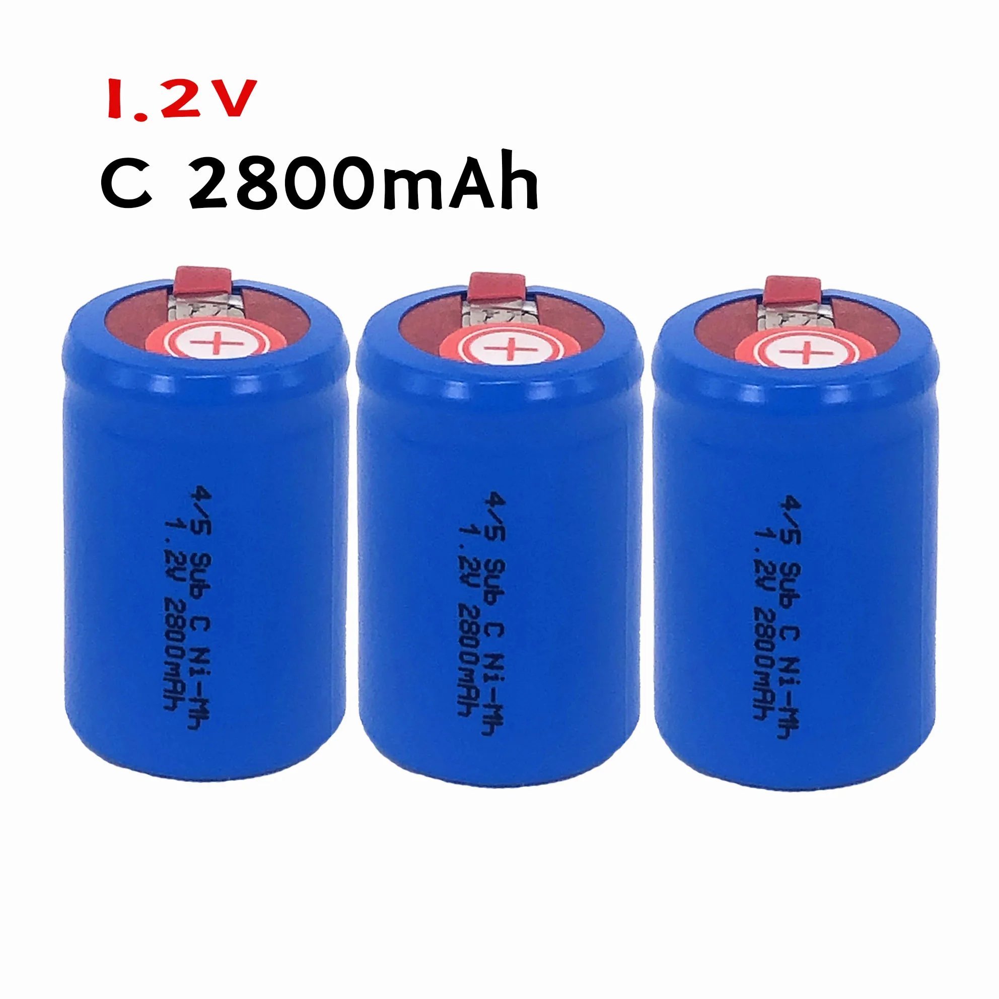 

2021 NEW OEING 4/5 SubC Sub C 2800mAh 12pcs 1.2V Ni-Mh Rechargeable Battery Blue Cell with Tab