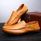 Новая модная кожаная обувь для мужчин; Повседневная обувь на плоской подошве, мужские туфли, дышащие Лоферы мужские мокасины из натуральной кожи; Удобные размера плюс; Большие размеры 38-46