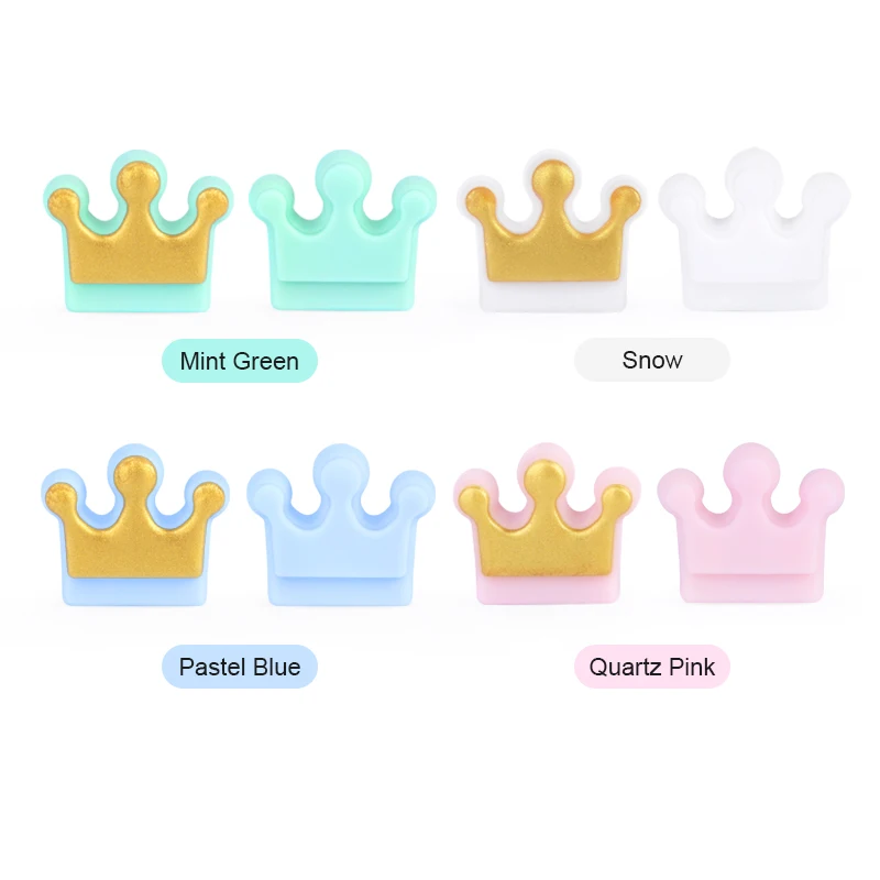 Little crown Chenkai 10 шт. силиконовые грызунок с котом бусины DIY ребенок котенок Животное Мультфильм жевательный успокоитель манекен сенсорные ювелирные изделия игрушки аксессуары - Цвет: Little crown