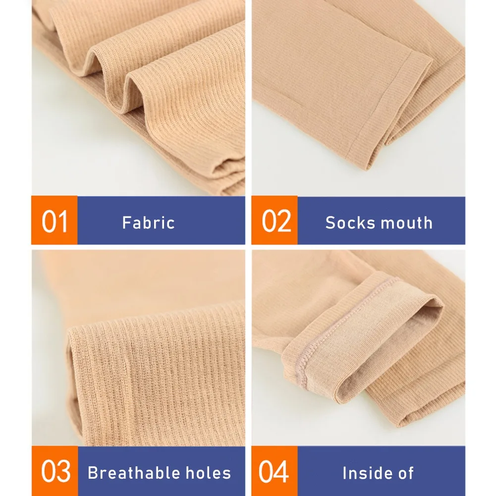 Чулки компрессионные с открытым носком до колена на молнии | Спорт и развлечения