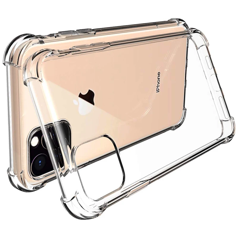 10pcs Air Cushion Clear Transparent Case Soft TPU Silicone Rubber Cover For iPhone 13 Pro Max 12 Mini 11 XS XR X 8 7 6 Plus SE | Мобильные