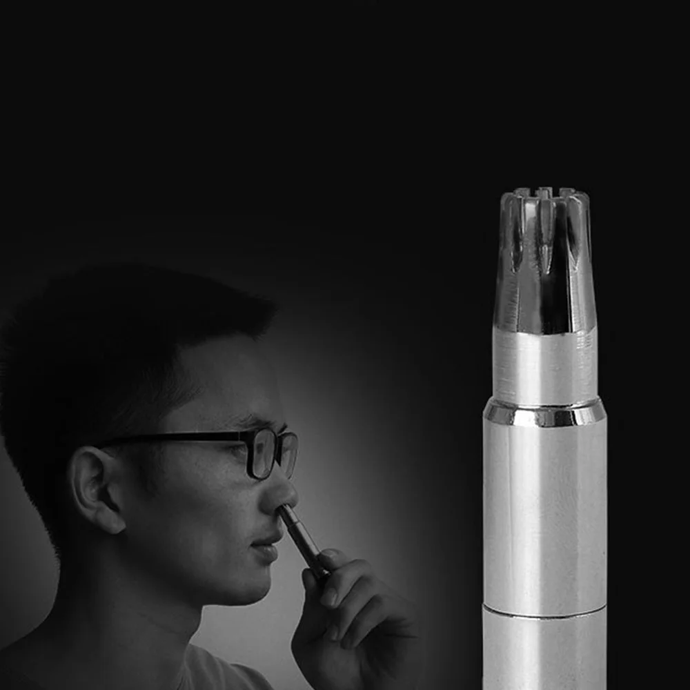 

1Pc Nose Hair Trimmer Manual Vibrissa Trimmer Nose Hair Clipper Nose Hair Cleaning Trimming (Sliver)