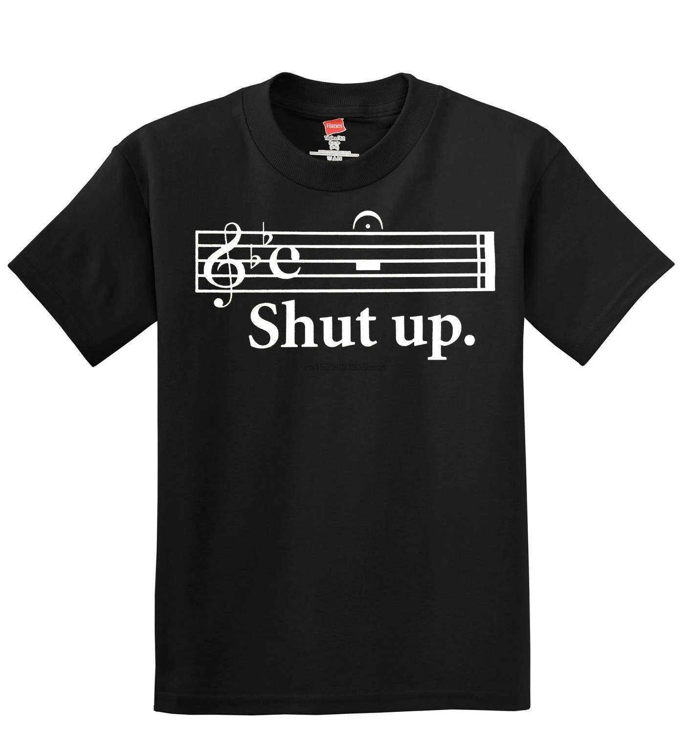 Заткнись Для мужчин &amp #39 S футболка -------- с изображением музыкальных нот лист