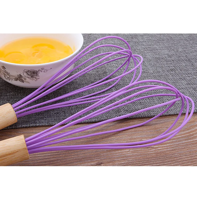 Manual Mixer Egg Beater With Wooden Handle Milk Cream Stirring Kitchen Tools Flour Handheld Screen Mesh Strainer | Дом и сад