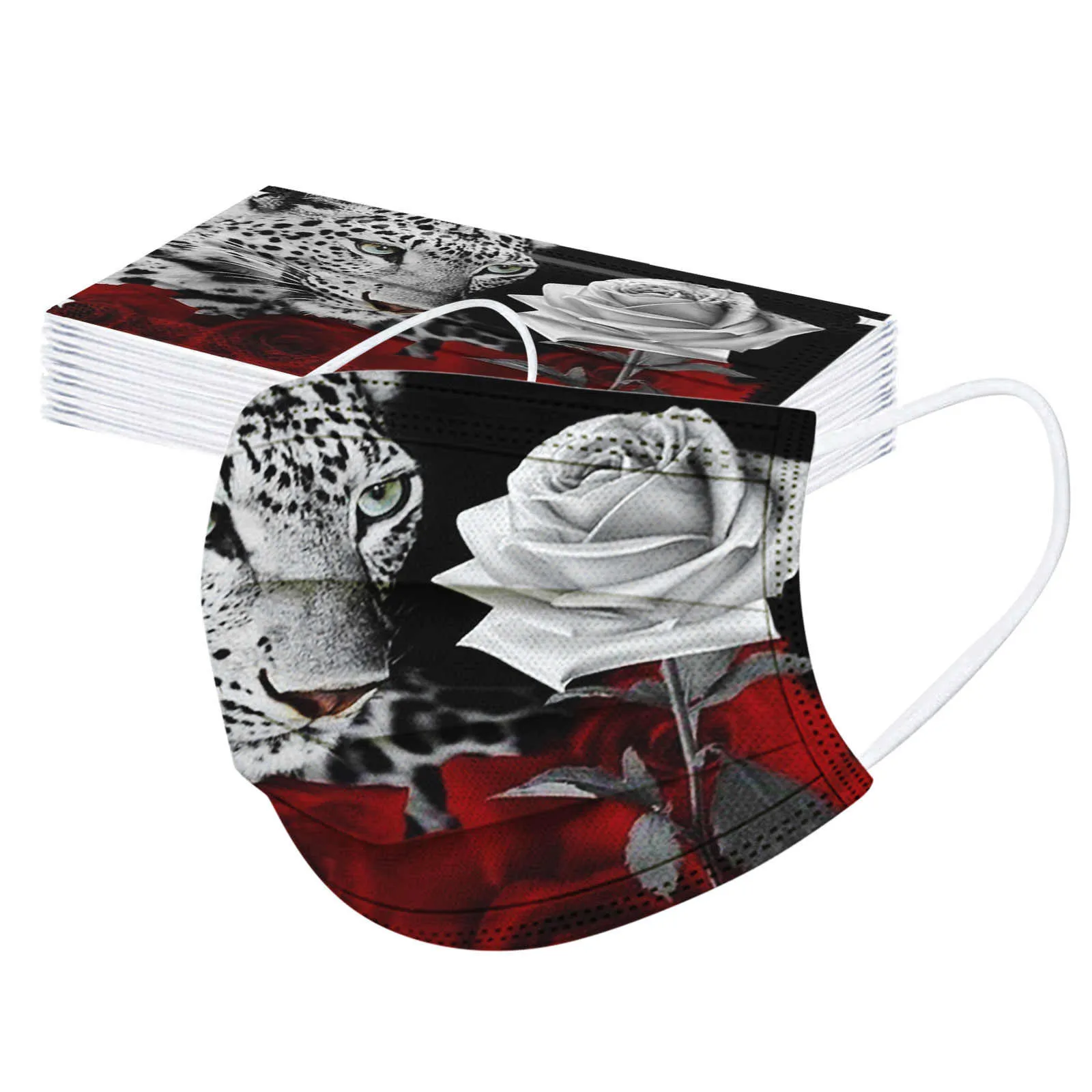 

10 шт. трехслойная Защитная Пыленепроницаемая маска с мультяшным принтом для взрослых маска для лица Хэллоуин косплей