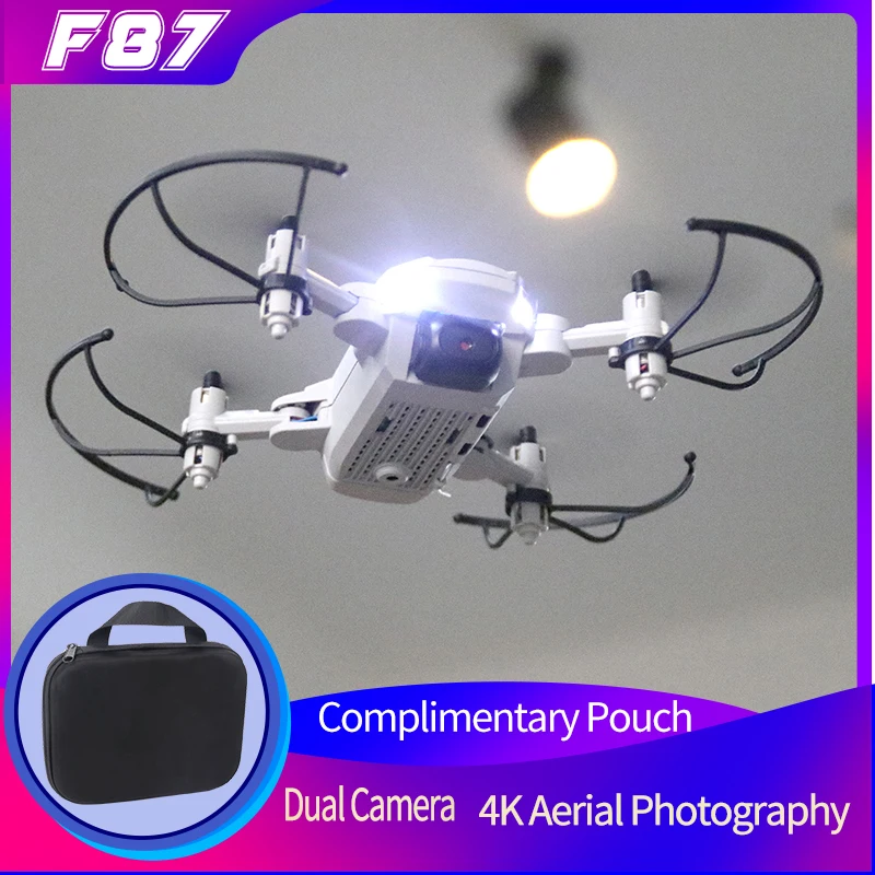 

F87 RC Мини Дрон 4K HD Двойная камера Профессиональная аэрофотосъемка Wi-Fi FPV складной Квадрокоптер Дрон самолет игрушки для мальчиков