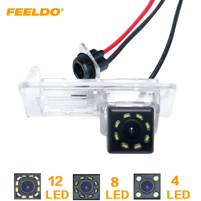 FEELDO камера заднего вида с светодиодный светильник для Renault Fluence/Dacia Duster/Megane 3/Nissan