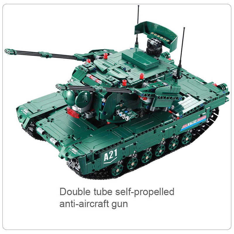 Cada Technic Tank 1498CPS RC военная модель M1A2 строительные блоки кирпичные игрушки