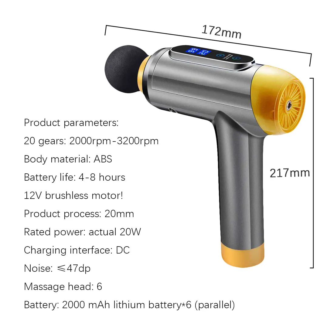 

Massage Gun Hand-Held Deep Muscle Massager To Relieve Muscle Pain And Tightness Quiet Design Fascia Gun For Men And Women