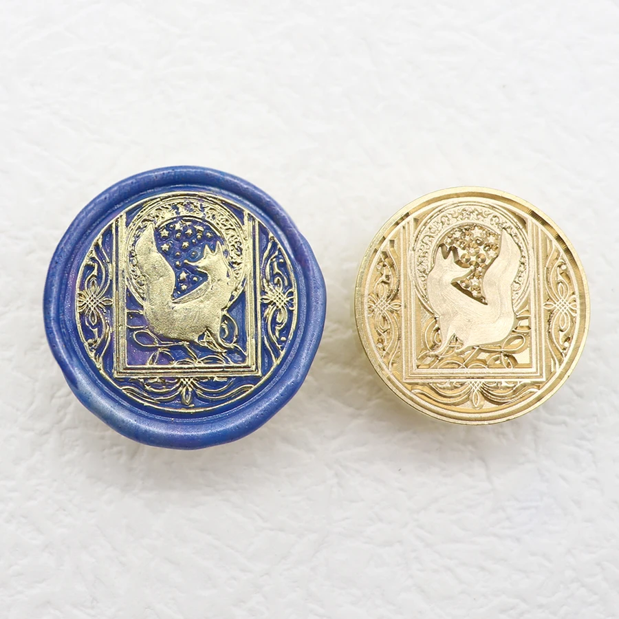 Восковая печать с изображением звёздного неба 30 мм в виде