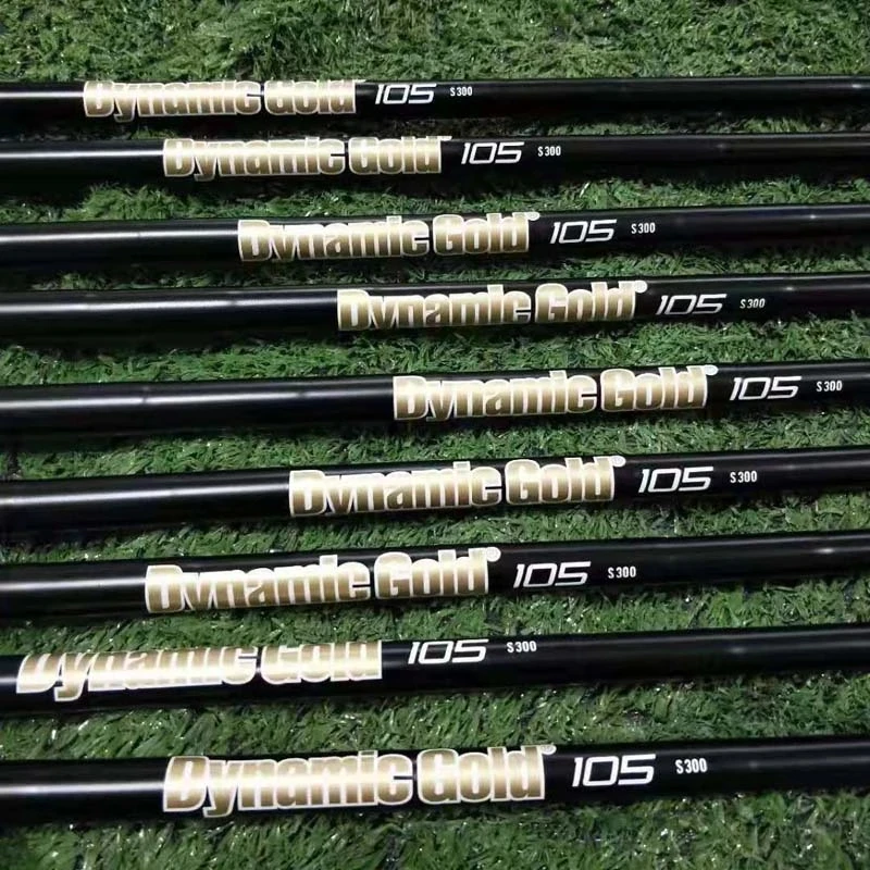 

Dynamic Gold 105 S300 or R300 black color golf irons steel shaft clubs shaft 10pcs batch up order