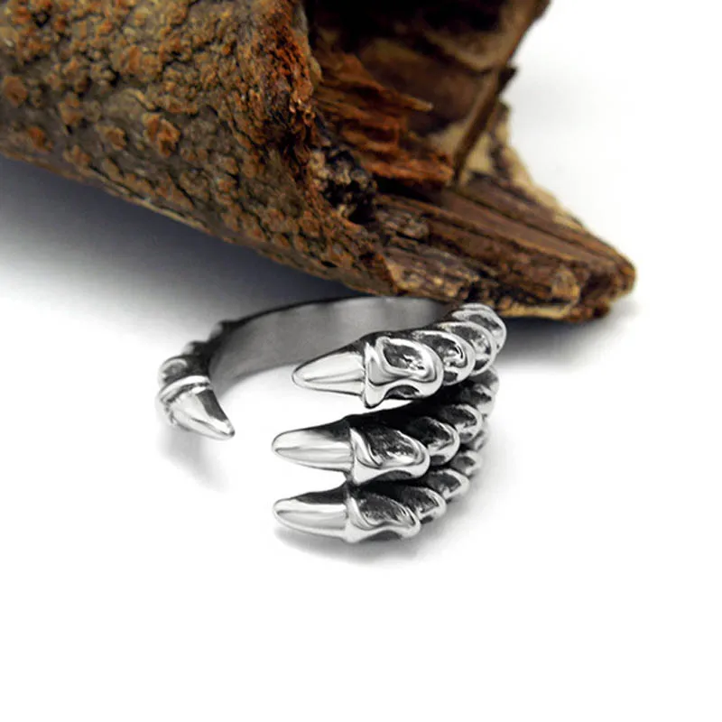 Винтаж в стиле панк рок Нержавеющая сталь Для мужчин байкеров кольцо готический