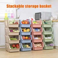 stackable storage basket organizer food snacks toys toiletries plastic storage bins