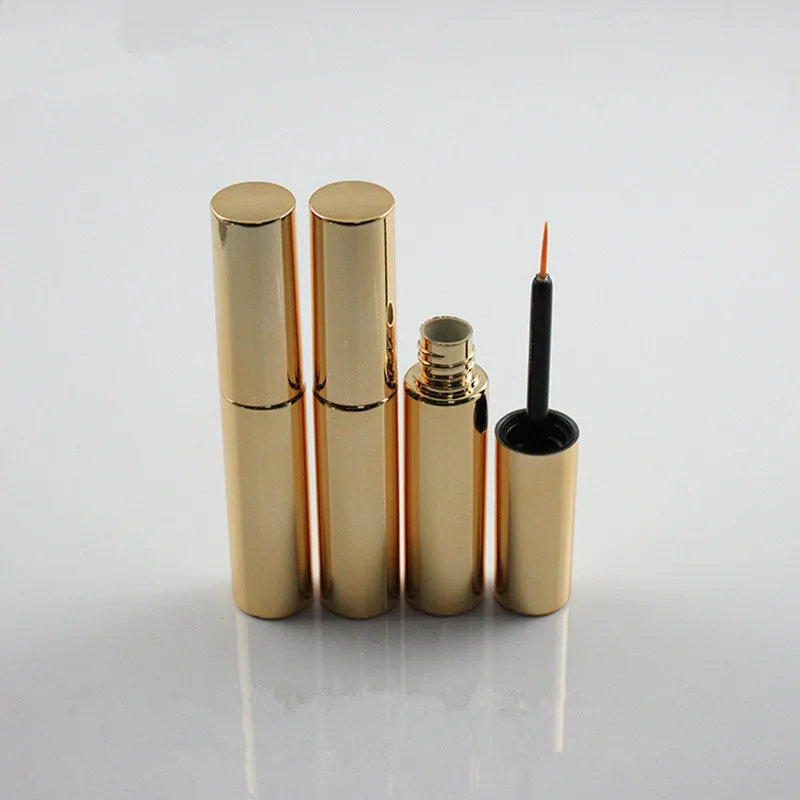 

Wholesale 8ml Eyeliner Container Tube Golden Cosmetic Eyelashes Tube Eyeliner Vials Bottle Containers Tube Cosmetic Makeup Tube