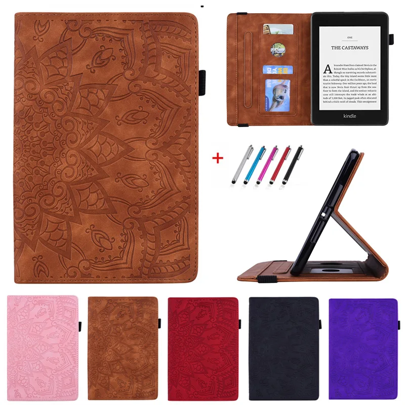 Чехол книжка с тиснением для Amazon 2018 Kindle Paperwhite 4 10 поколения чехол чехол|Чехлы