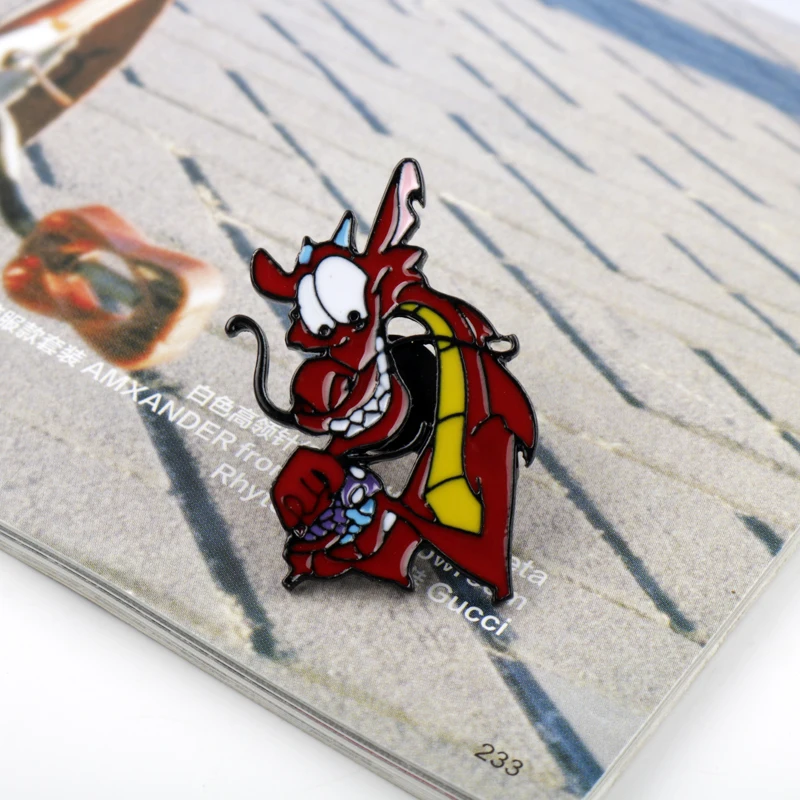 

New Style Creative Dragon Brooch Pins Enamel Pin on Bags Clothes for Women Men