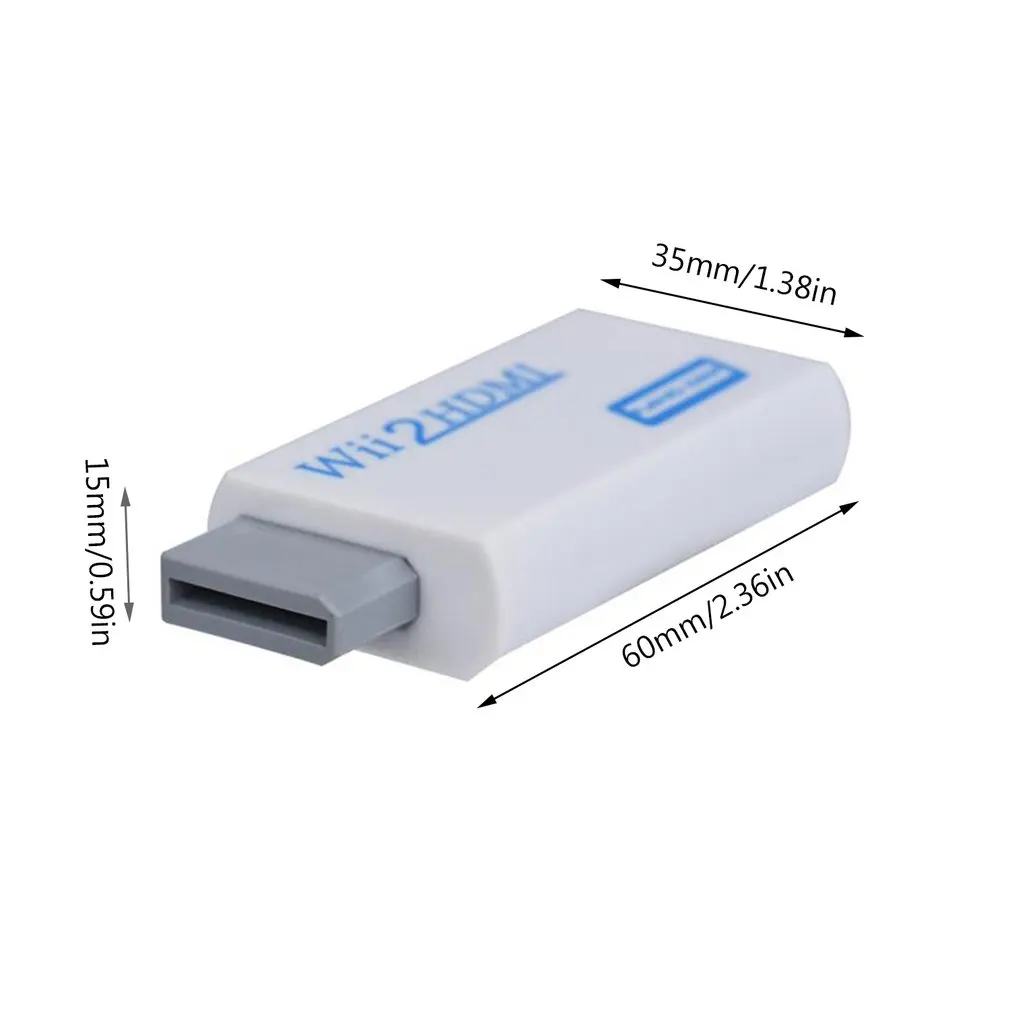 

2021New High Quality Full HD HDMI-compatible 1080P Converter Adapter With 3.5 mm Audio Output For Wii 2 White Dropshipping