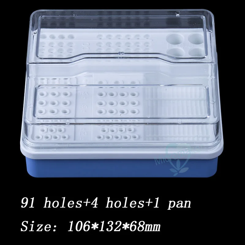 

Dentist Lab 91 Holes Dental Endo Storage & Disinfection Box Case for Endo Burs Files Instrument