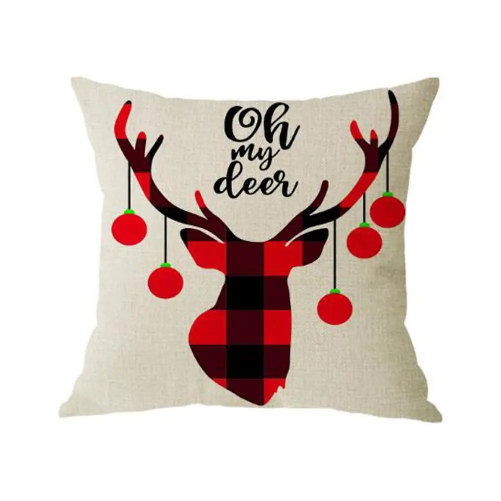 

New Christmas Pillowcase Cushion Cover Square Pillowcase With Zipper45*45cm (without Core)