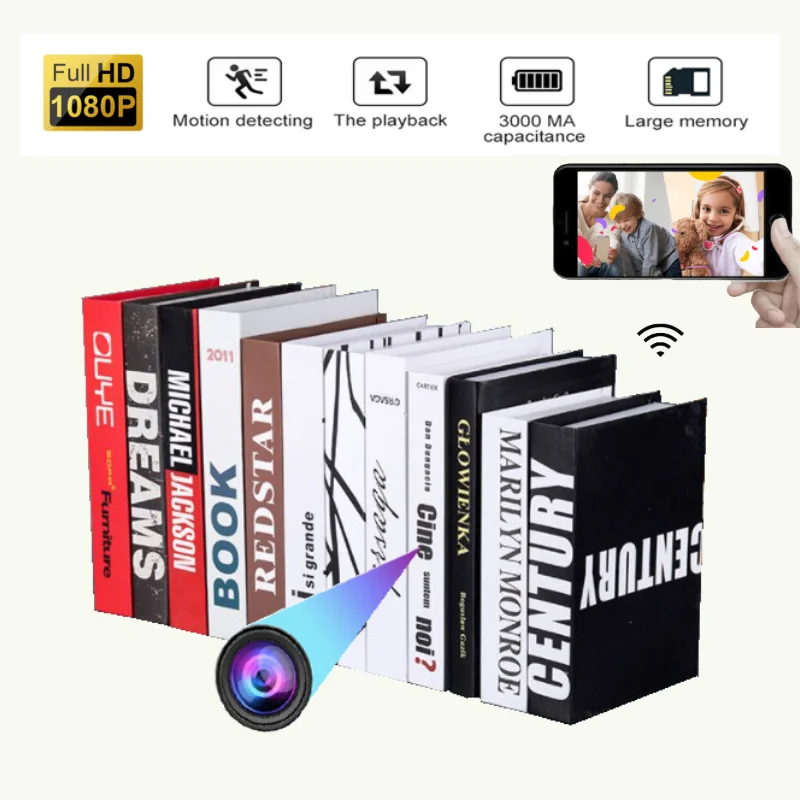 Мини-камера 1080P HD с Wi-Fi беспроводная имитационная фотокамера камера для книги
