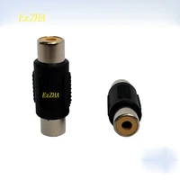 ezzha 1pc new useful rca joiner coupler plug single rca female to female audio video av cable adaptor connector