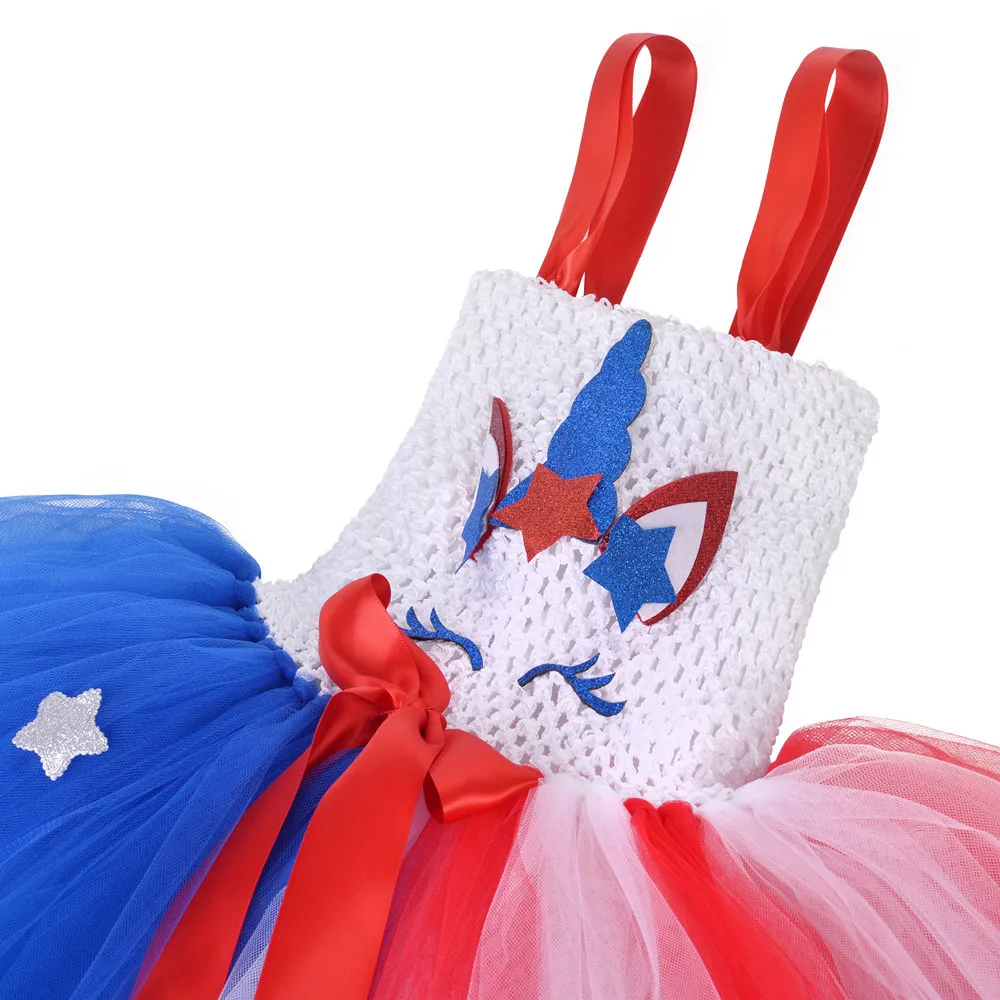 Платье-пачка с бантом для девочек обруч волос единорогом костюм детских