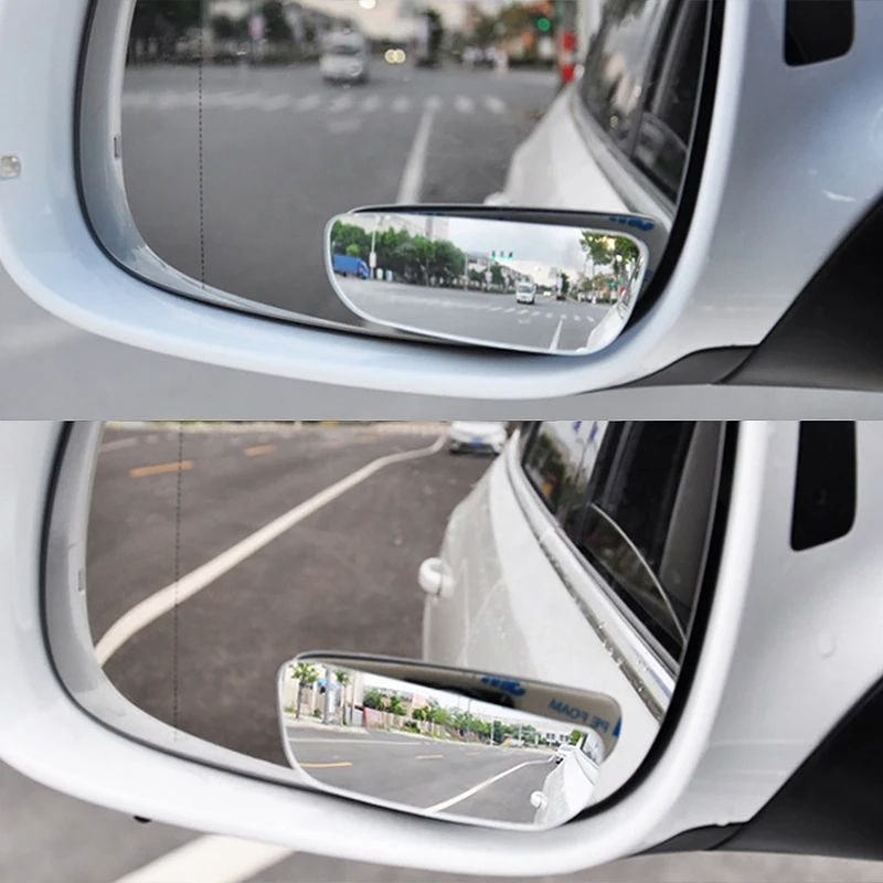 

2pcs 360 Degree Wide Angle Car Blind Mirror Convex Blind Spot Mirror Parking Auto Rear View Adjustable Mirror Car Accessories