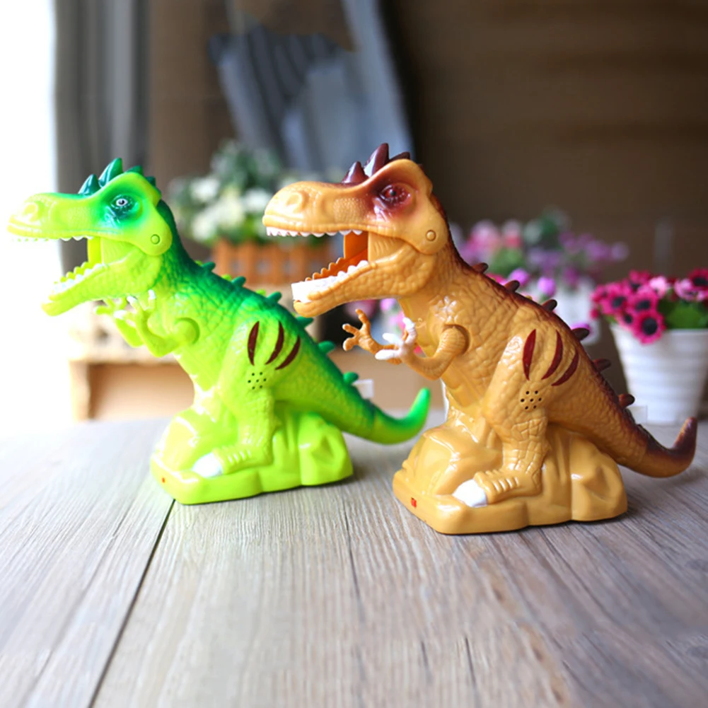 Детские электрические треки лестница динозавр игрушки светящиеся со звуком